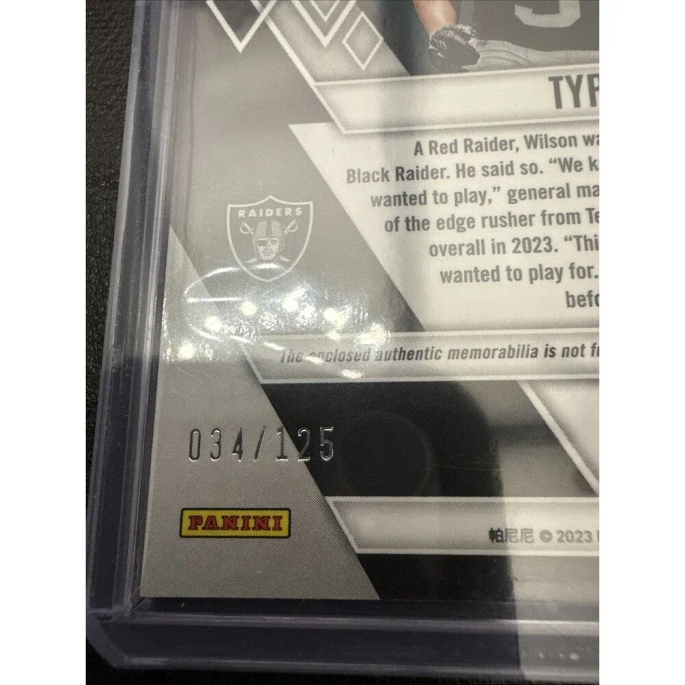 2023 Phoenix Football TYREE WILSON RC Jersey Patch Relic Red SP /125 Raiders🔥🏈